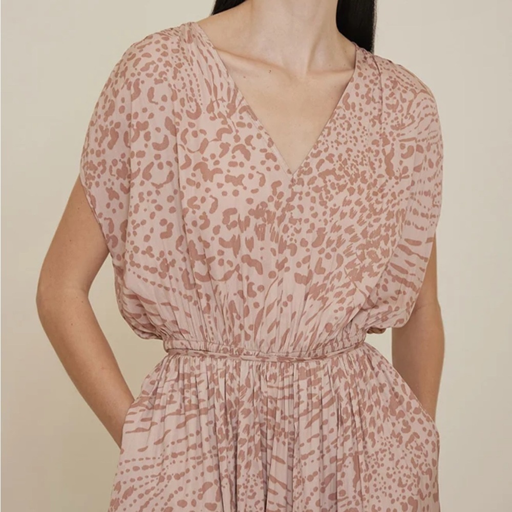 GRADE & GATHER SLIT SKIRT SUMMER DRESS animal print size small - Picture 2 of 10